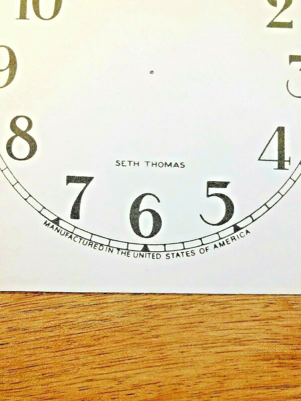 4 1/2" Seth Thomas Clock Paper Dial, Arabic Numeral                (Lot 187)