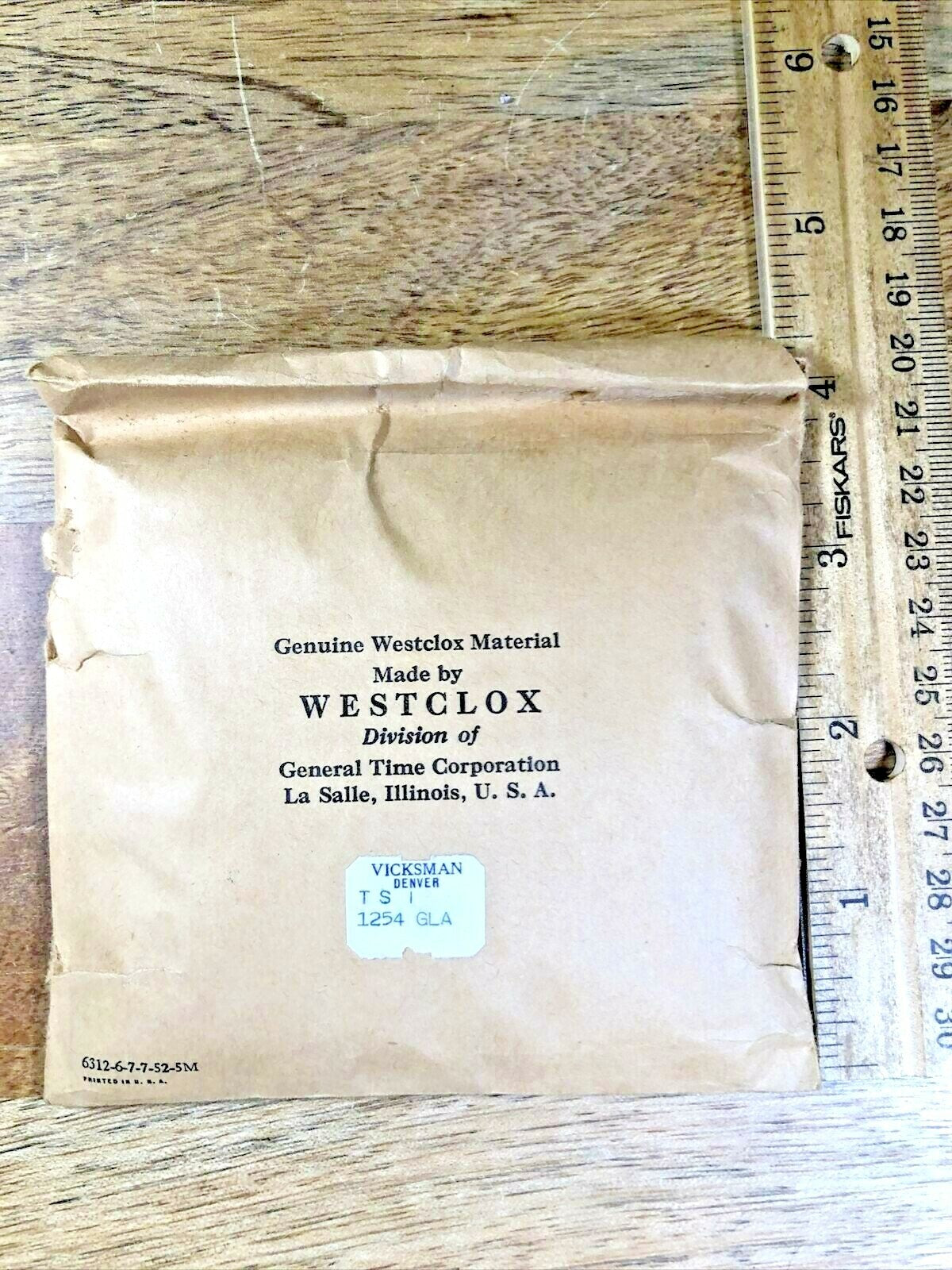 Westclox Rectangular Convex Clock Glass (4.13"  X 3.63")  (Lot K3044)
