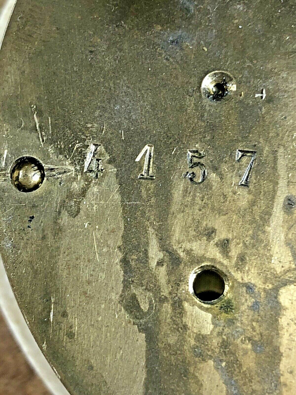Japy Freres & Co Clock Click Wheel Cover Assembly (See Pics for Ref) (K5704)