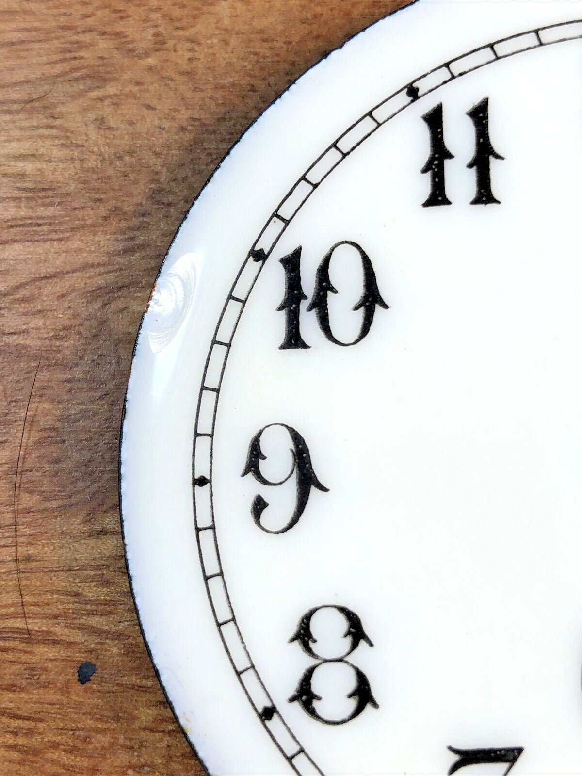 Porcelain Clock Dial Pan  (2.60 Inch Or 66.18mm Dia) - Vintage Clock Part KD3404