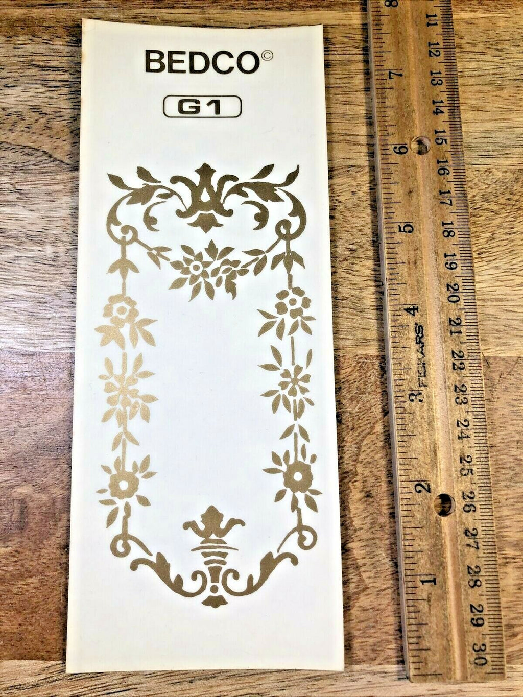 Clock Glass Pendulum Opening Transfer 5 1/8 x 2 5/8 Inches  (K6823)