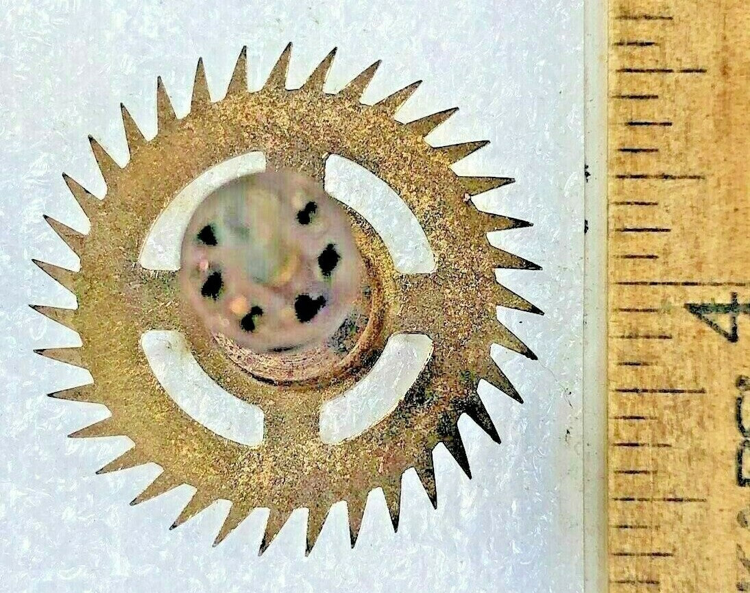 Unknown Clock Mvmt Escape Wheel (52.45mm Long, 1.65mm Pivot, 31mm Dia.)  (K6576)