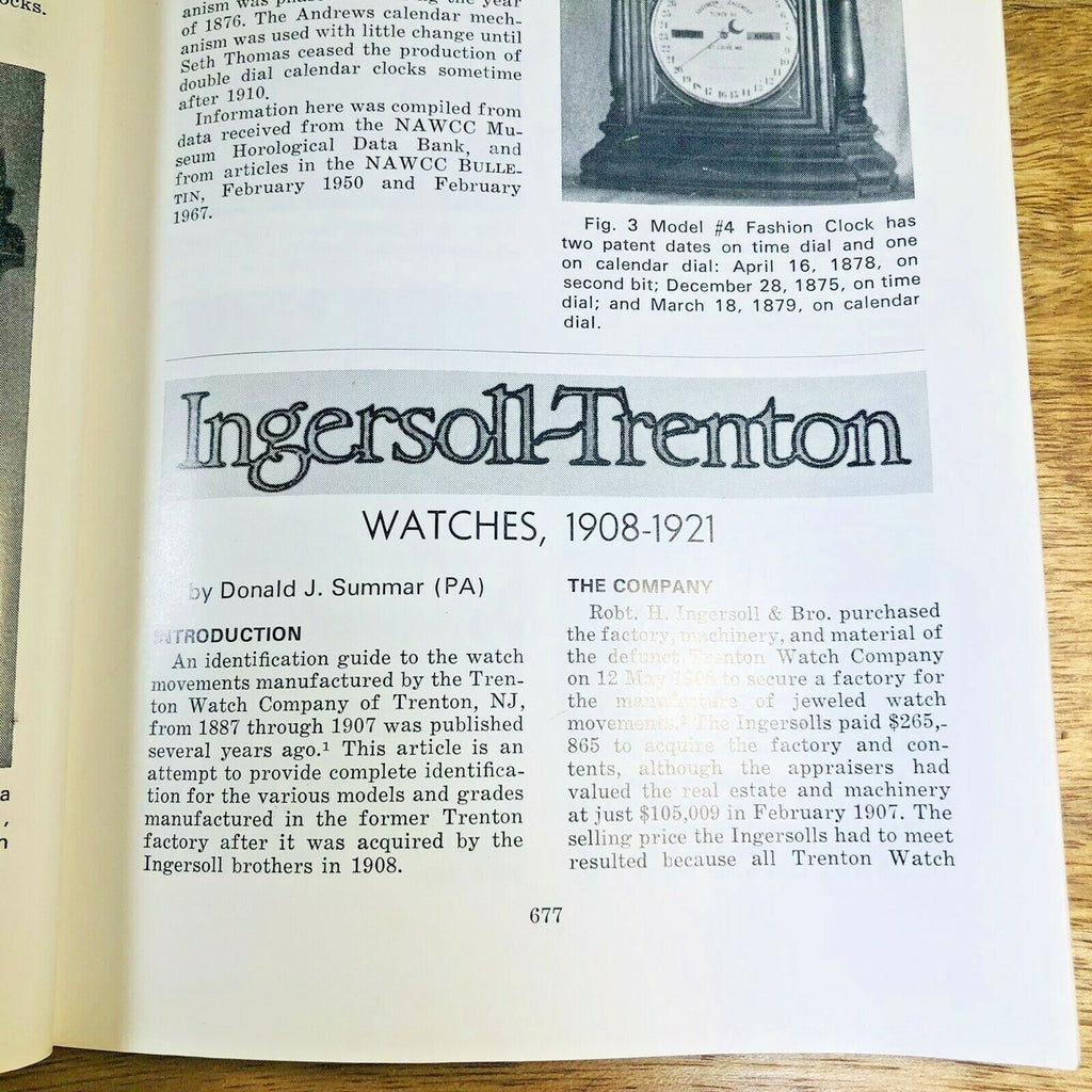 NAWCC Bulletin: Unusual French Watches, Ingersoll-Trenton Watches  (K64523)
