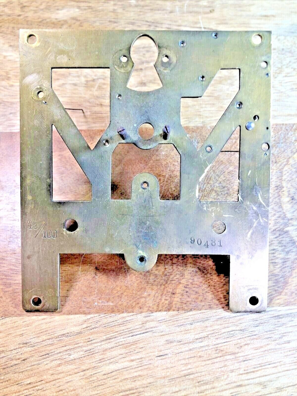 Mauthe Clock Movement (Stamped 45/100) Back Plate (Pivots Look Good) (K7390)