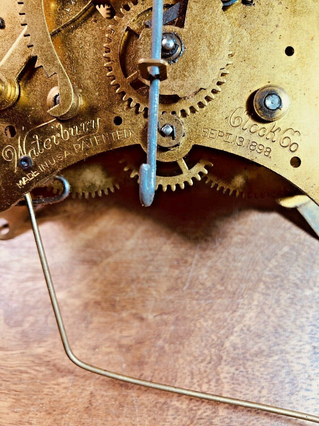 Waterbury "Marvel" Clock Movement Crutch/Verge Pivot (See Pics To ID ) (K7641)
