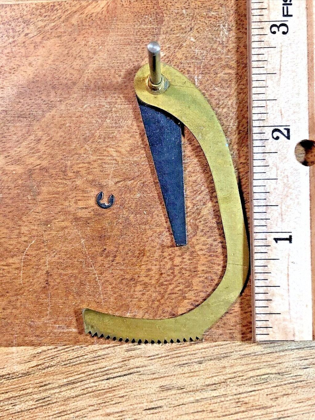 Old Jauch Clock (PL 12cm) Rack Assembly (See Pics To ID Movement) (K7392)