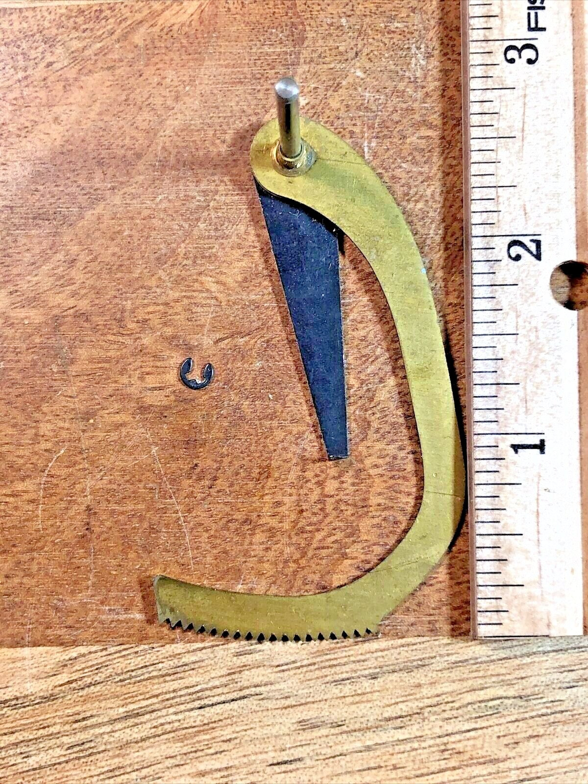 Old Jauch Clock (PL 12cm) Rack Assembly (See Pics To ID Movement) (K7392)