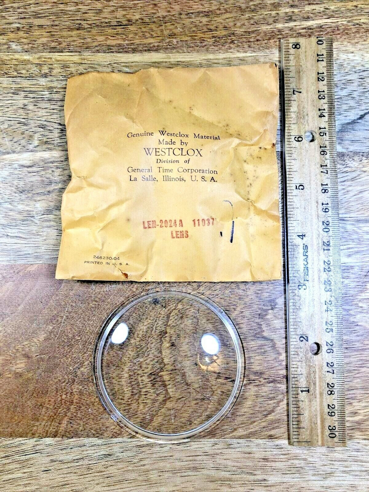 NOS Westclox Plastic Clock Lens (2.99 Inch or 76.04mm) #LEN-2024A (Lot K2053)