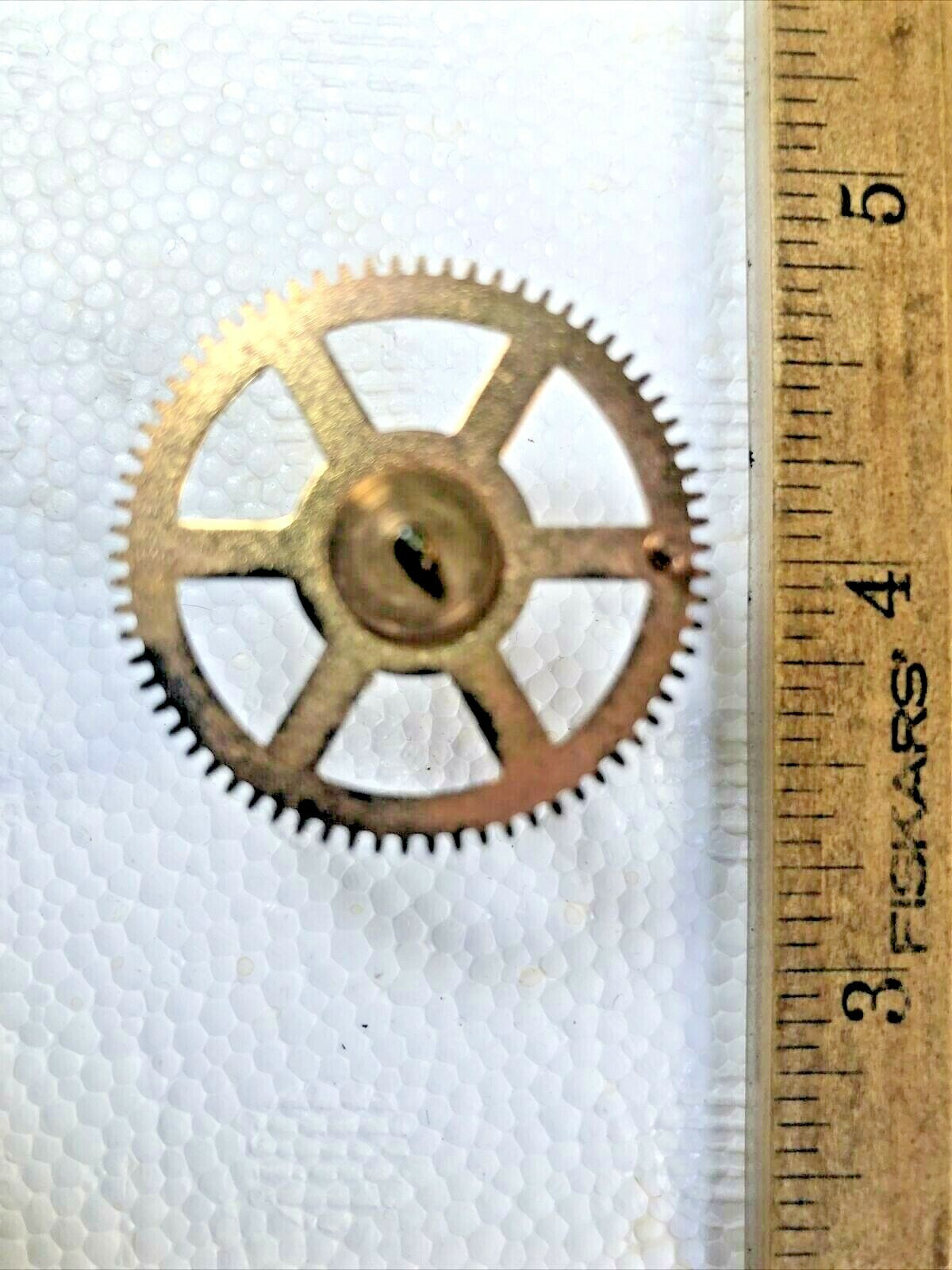Old Solid Back Waterbury Clock Movement Warning Wheel (See Pics to ID) (K6537)