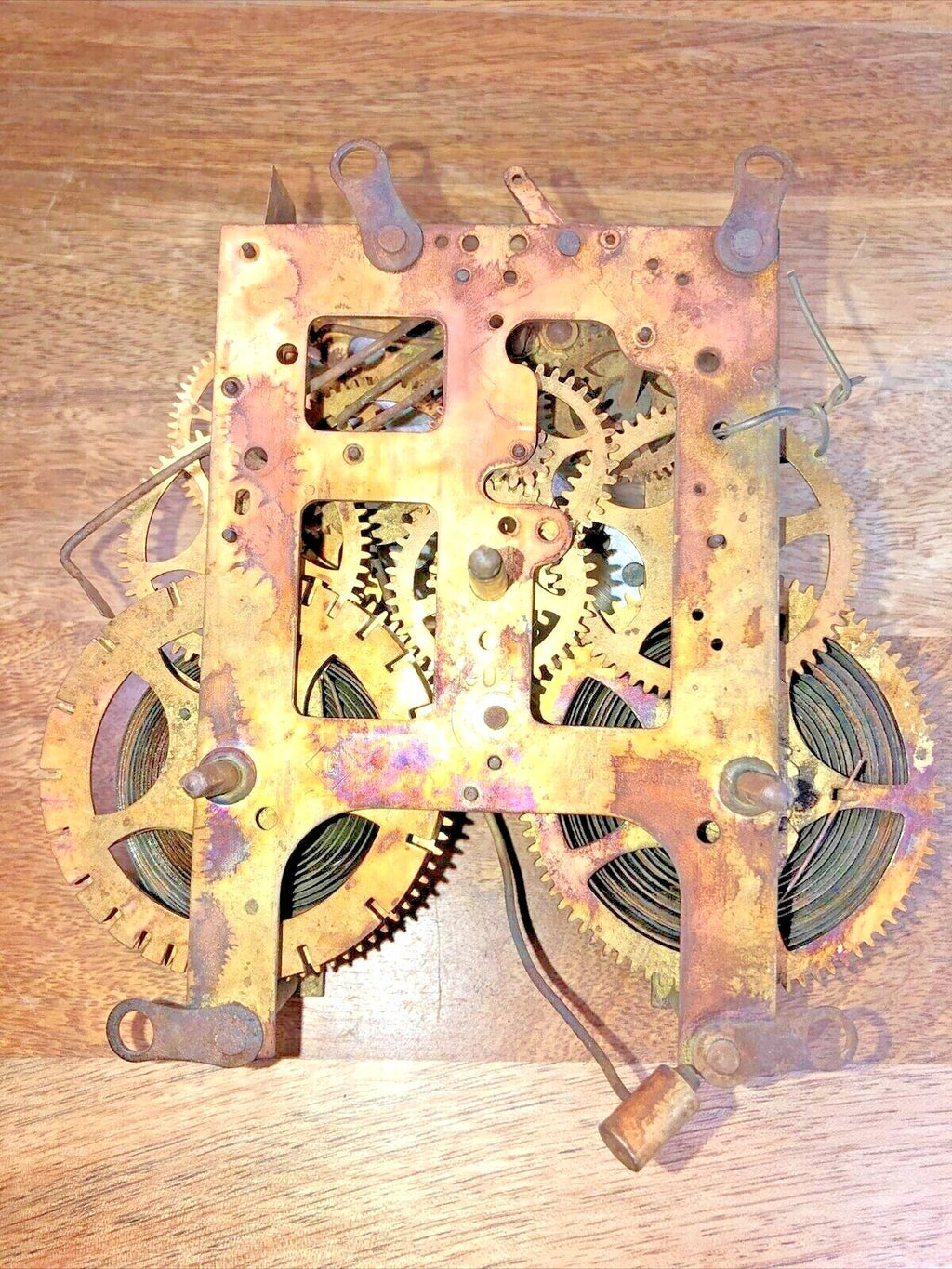Gilbert Clock Movement (Stamped 1904)  Escape Wheel (See Pics to ID)   (K7328)