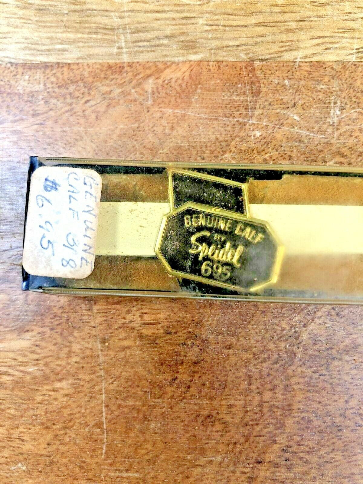 Vintage Speidel Leather (NIB) White & Silver Watch Band (9.5mm or 3/8") (K6256)