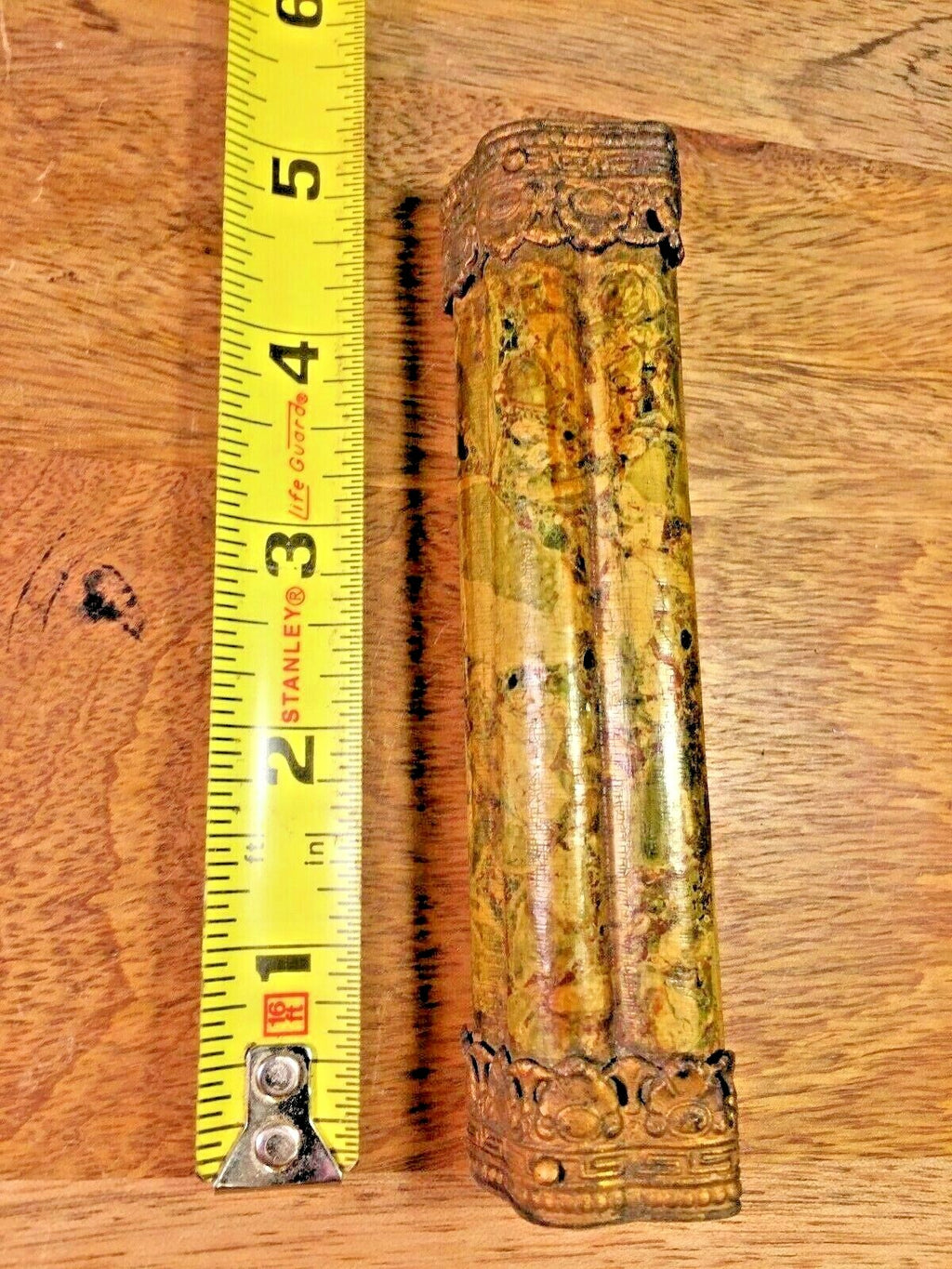Nice Old Adamantine Mantel Clock Column      (K6967)