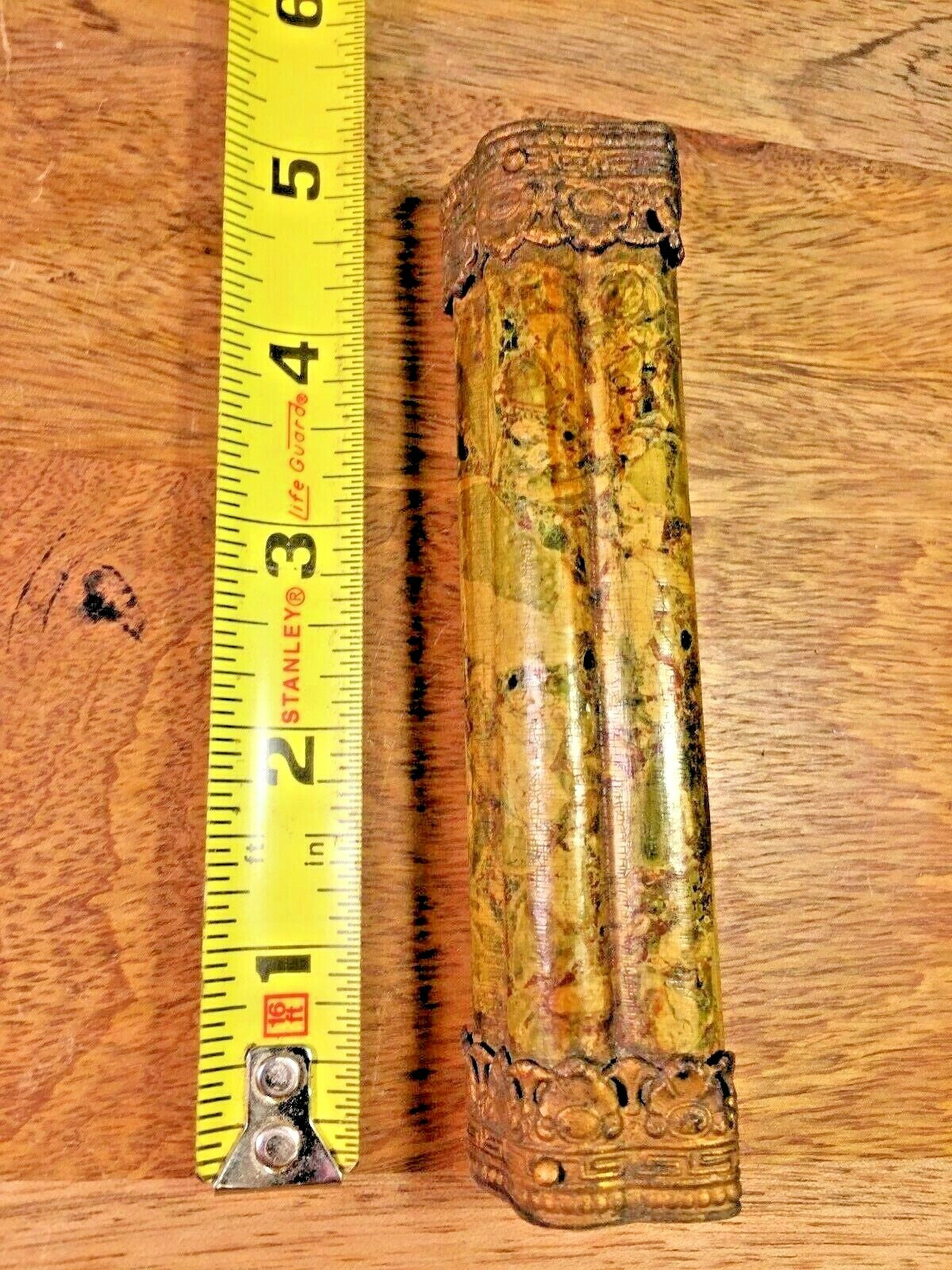 Nice Old Adamantine Mantel Clock Column      (K6967)