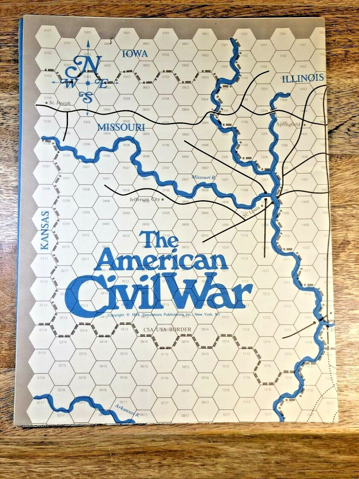 The American Civil War:1861-1865, SPI Circa March 1974 (UNPUNCHED) (G5001)