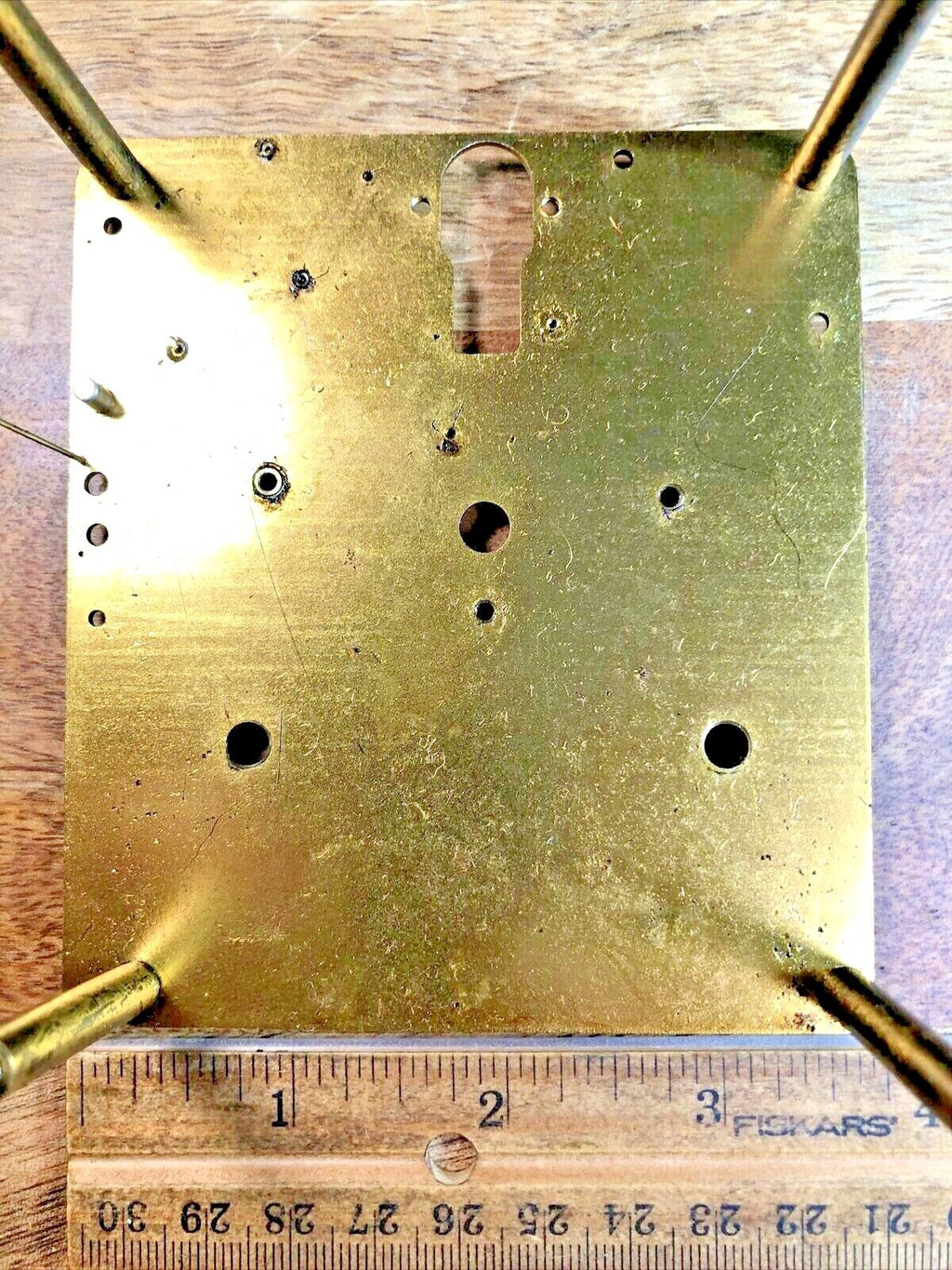 Mauthe Clock Movement (#2) Back Plate (Pivots Look Good) (K7170)