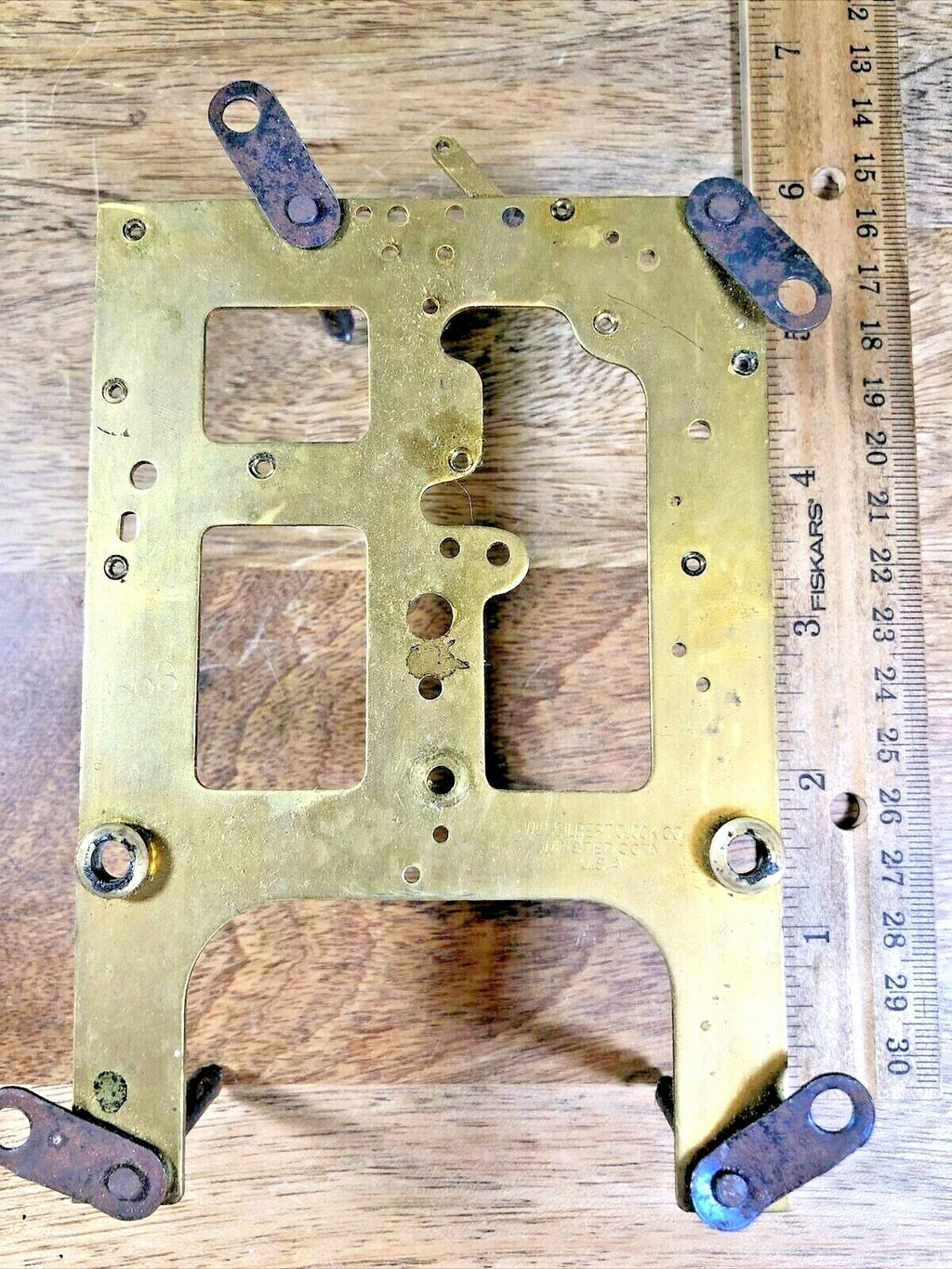 Gilbert Clock Movement (Stamped 23) Front Plate (Pivot Holes Look Good)(K5638)