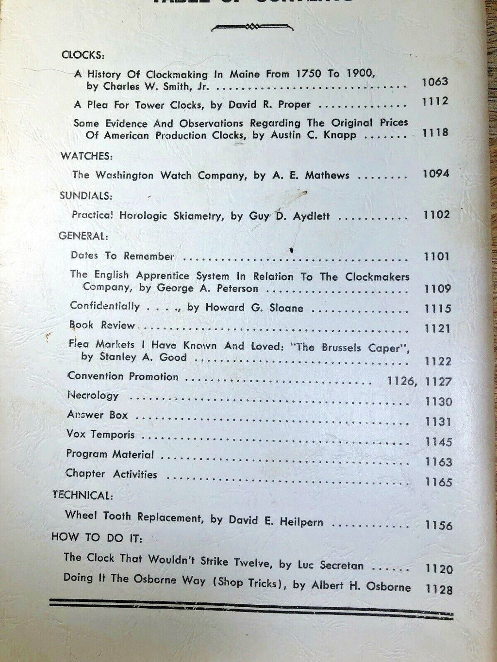 NAWCC Bulletin Apr 73, Maine Clocks, How to Replace Tooth On Gear....(K9612)