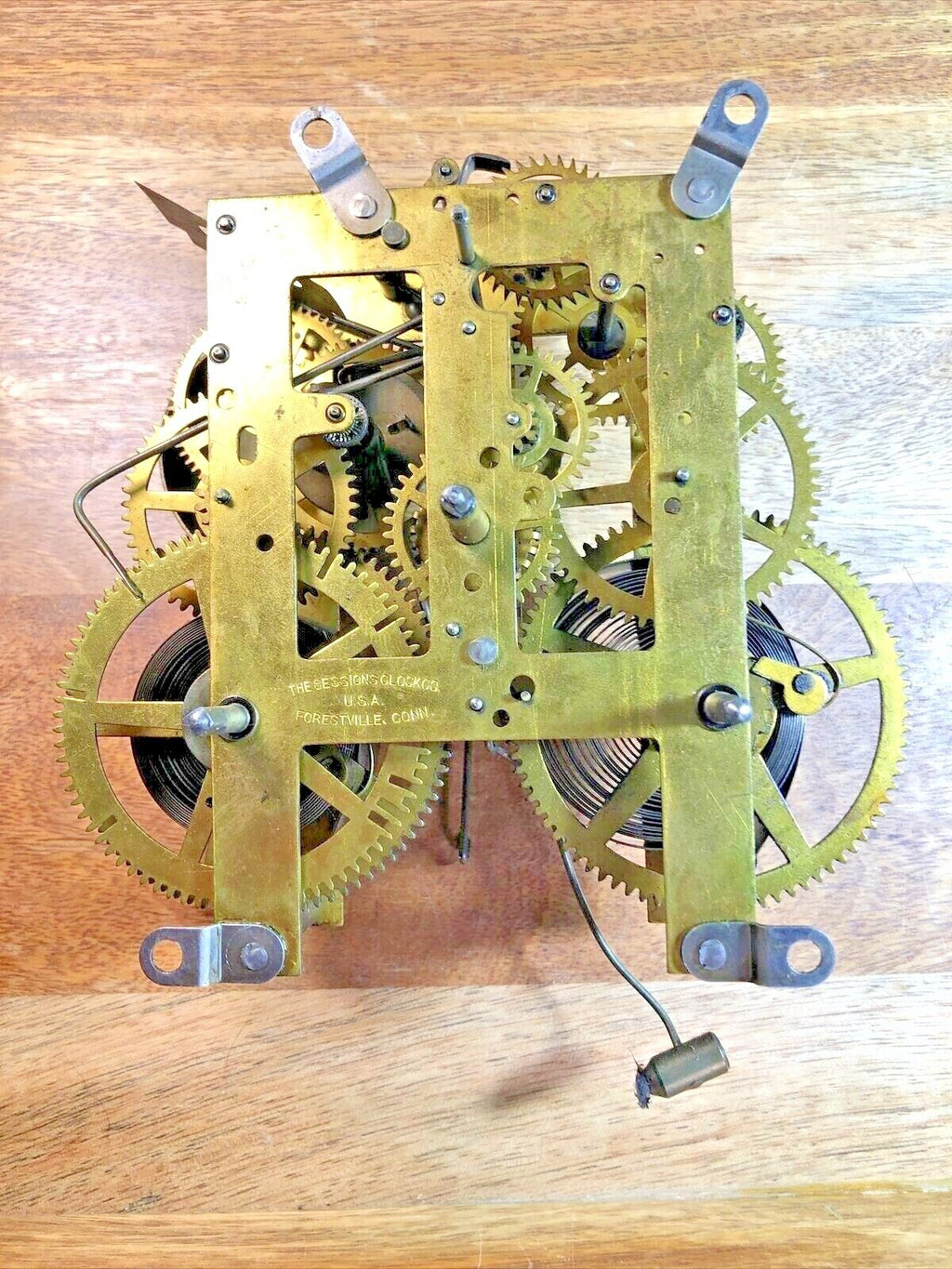 Antique Sessions Clock Pendulum Rod And Spring (See Pics To ID Movement) (K7628)