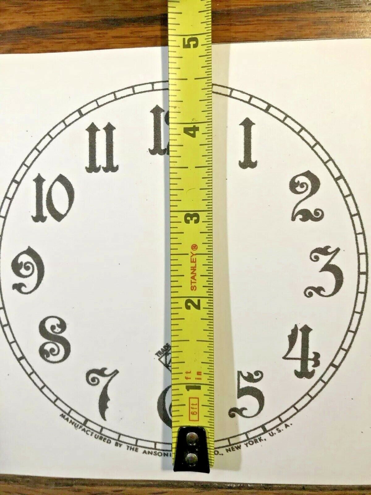 4.5" Ansonia Paper Replacement Clock Dial                      (Lot 155)