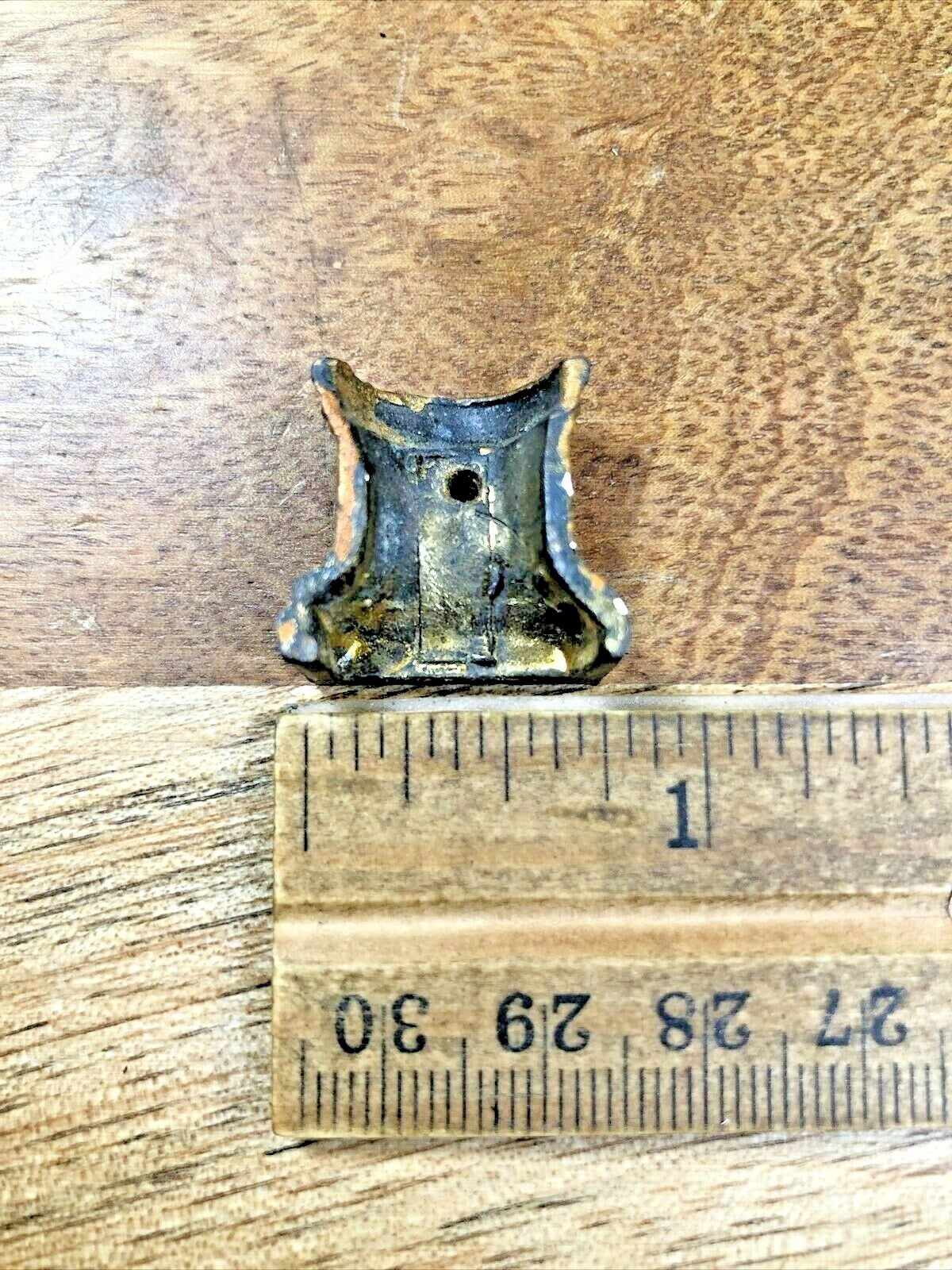 Antique Black Mantel Clock Column Bottom             (K6945)