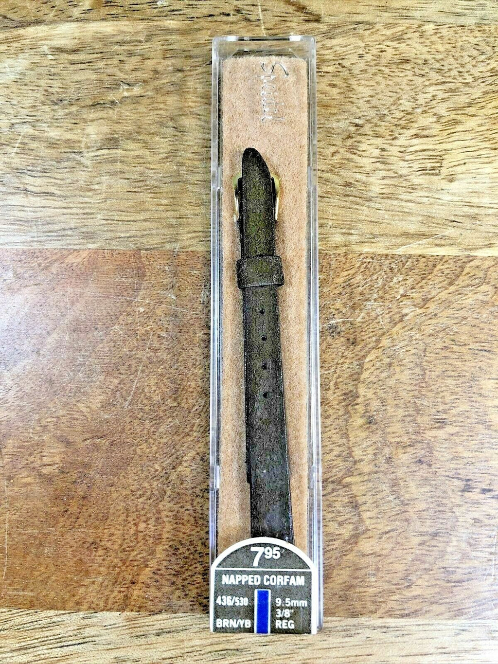 Vintage Speidel (NIB) Brown & Gold Watch Band (9.5mm or 3/8")(K6252)