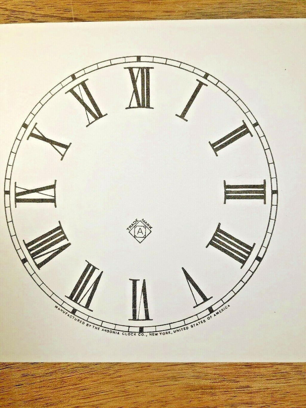 5 Inch Ansonia Clock Replacement Paper Dial             (Lot142)