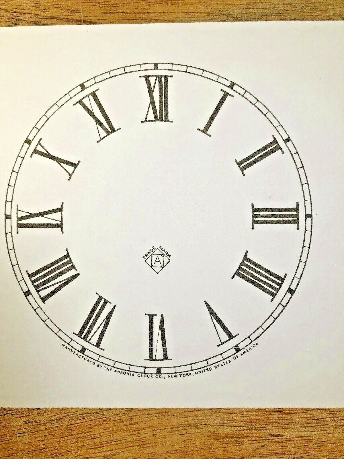 5 Inch Ansonia Clock Replacement Paper Dial             (Lot142)
