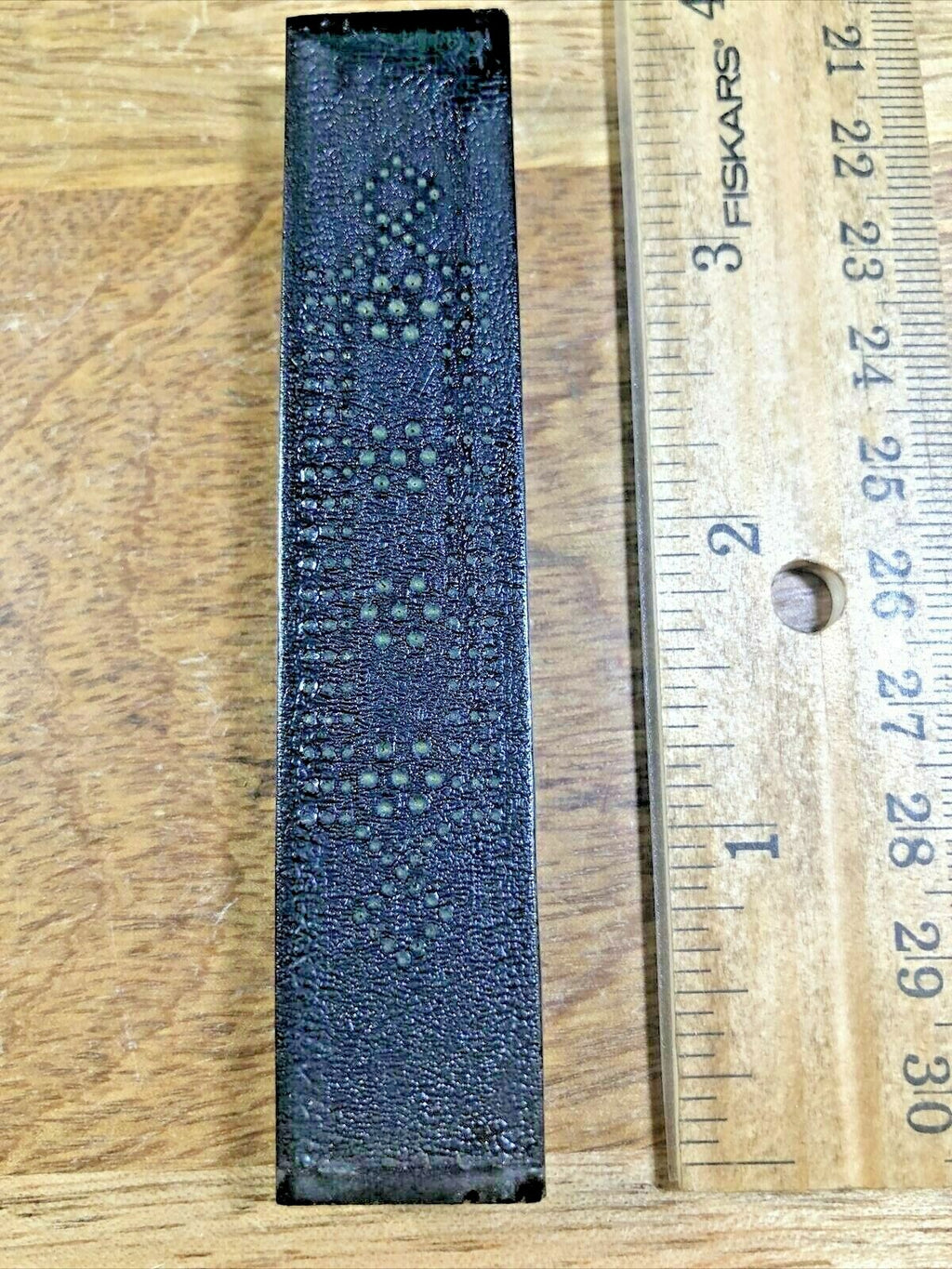 Old Square Mantel Clock Column............................. (K1893)