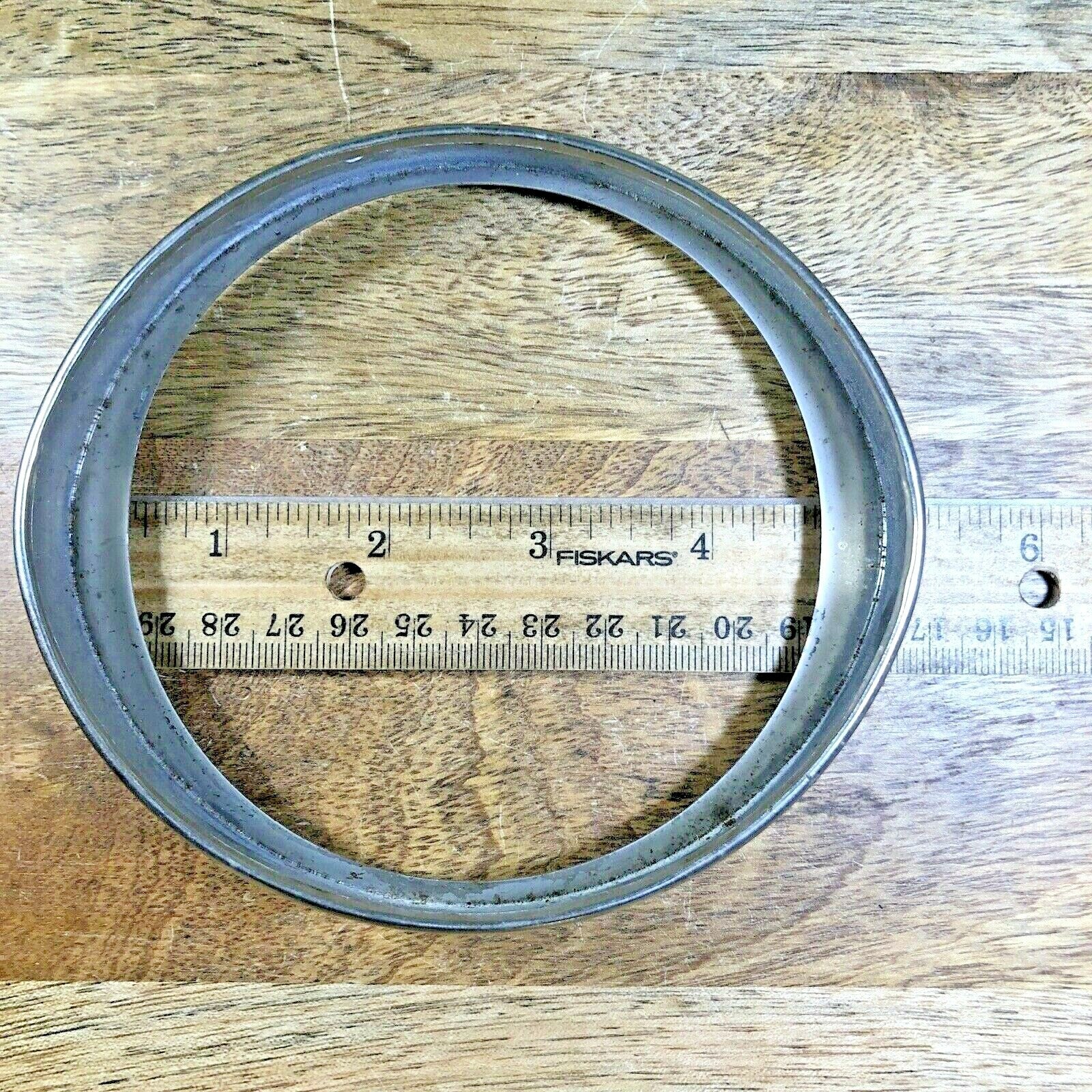Vintage Oval Clock Dial Trim Ring, Chrome  (K1988)