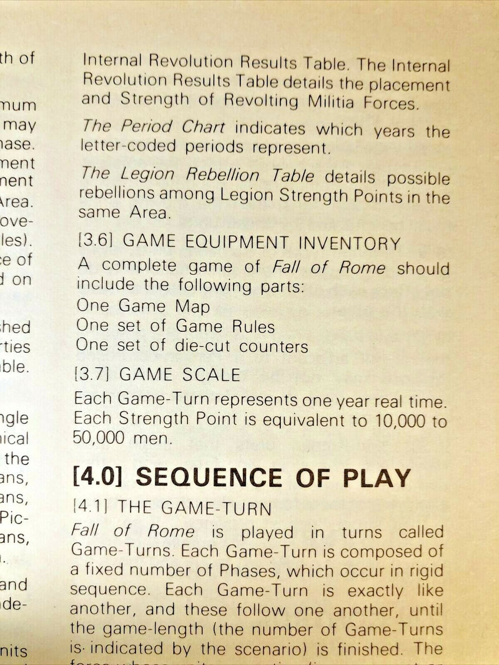 The Fall Of Rome, The Barbarian Invasion SPI Circa July 1973 (UNPUNCHED) (G5003)