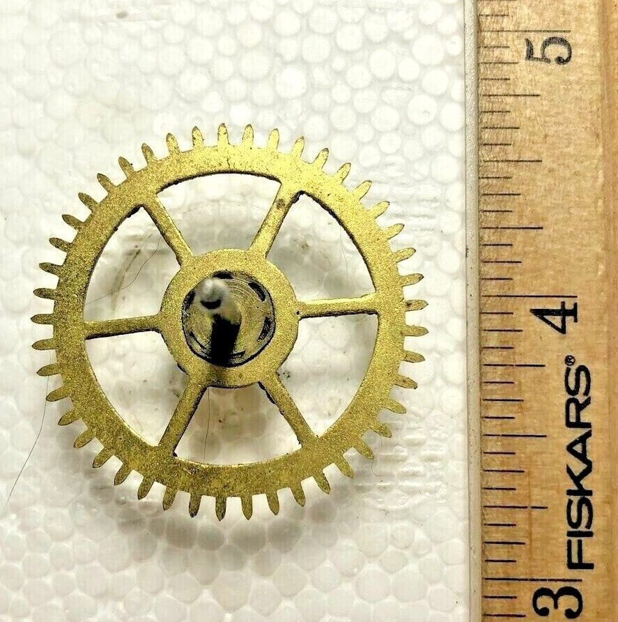 Old Seth Thomas 89I Clock Movement Time Side 4th Wheel   (K7734)