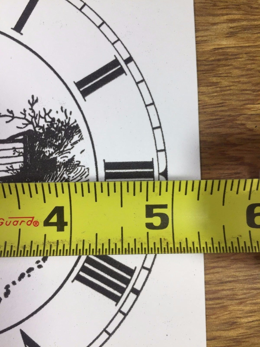 "Old Gate" 5 Inch Paper Clock Dial, Roman Numeral     (Lot 159)