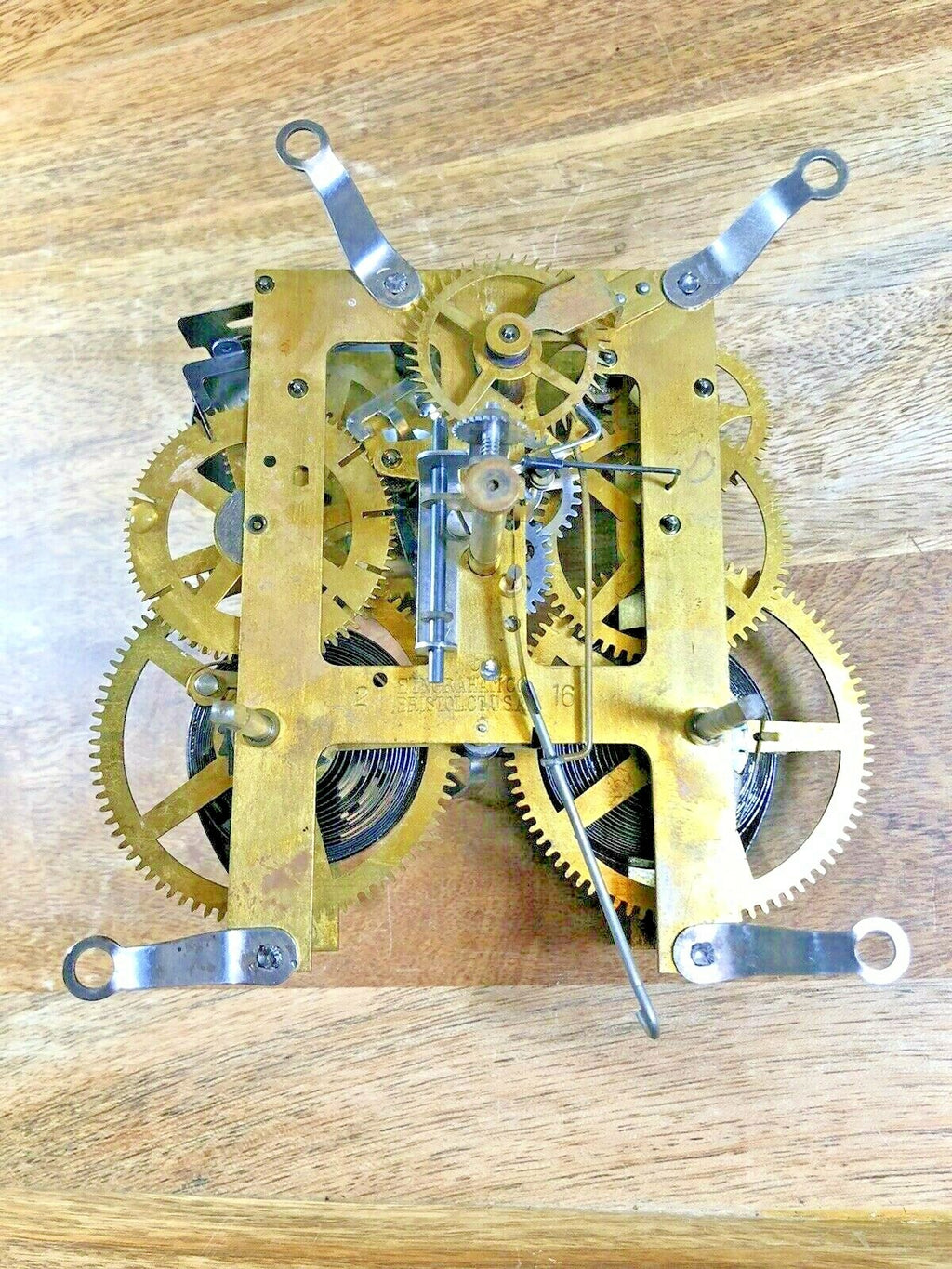 Ingraham Clock Pendulum Rod and Spring (See Pics to ID Movement) (K5734)