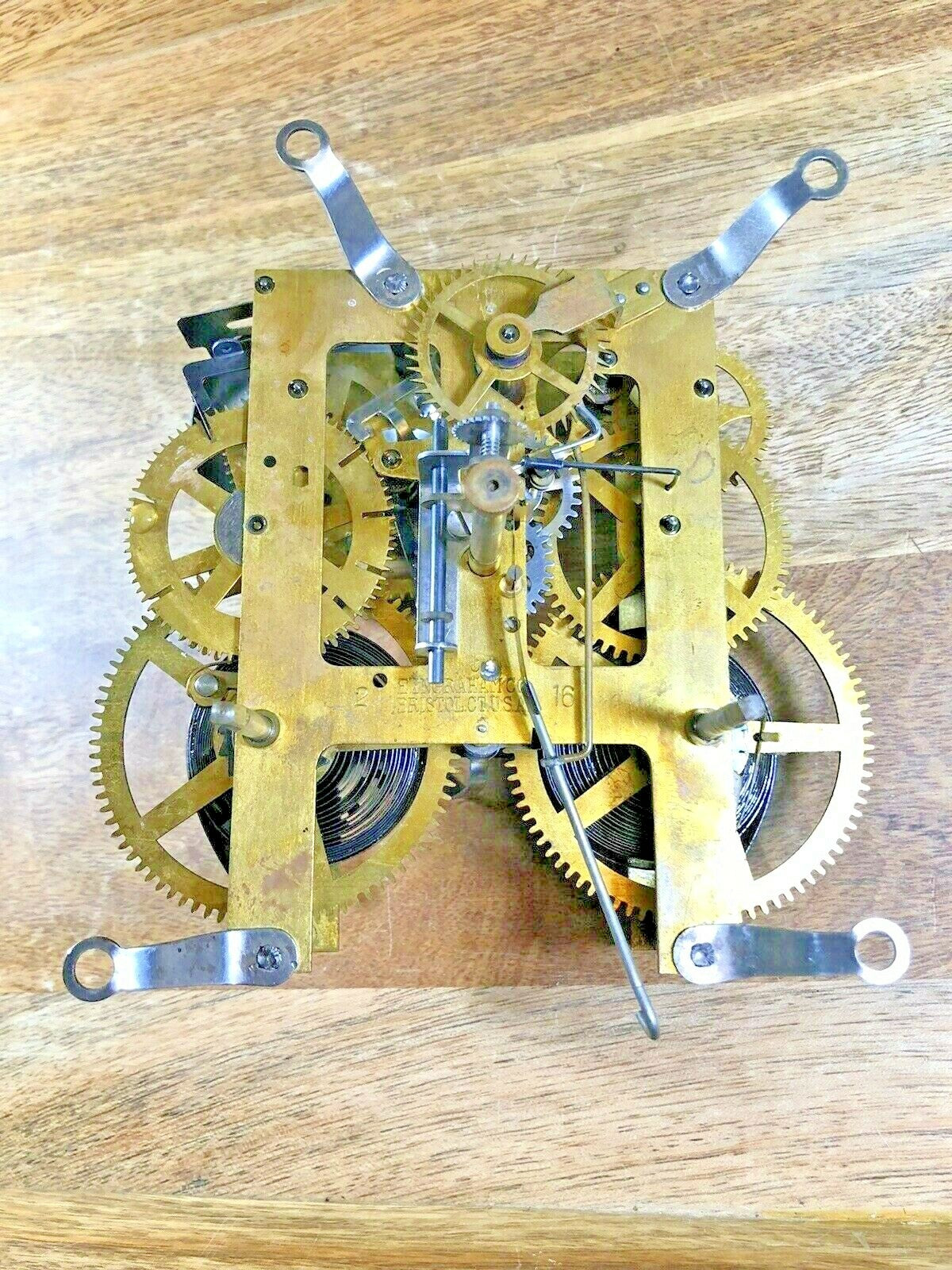 Ingraham Clock Pendulum Rod and Spring (See Pics to ID Movement) (K5734)