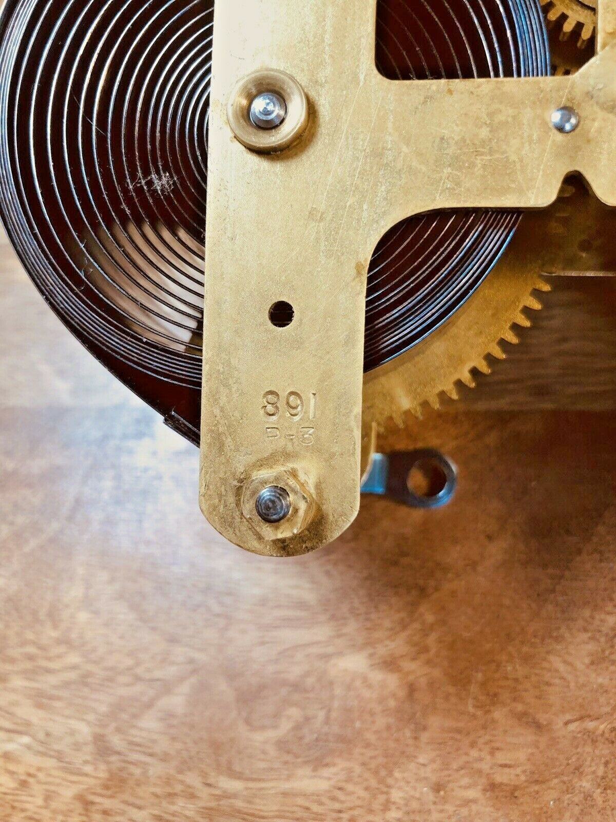 Seth Thomas 89I Clock Movement Lower Back Plate (Pivots Are Good) (K6762)