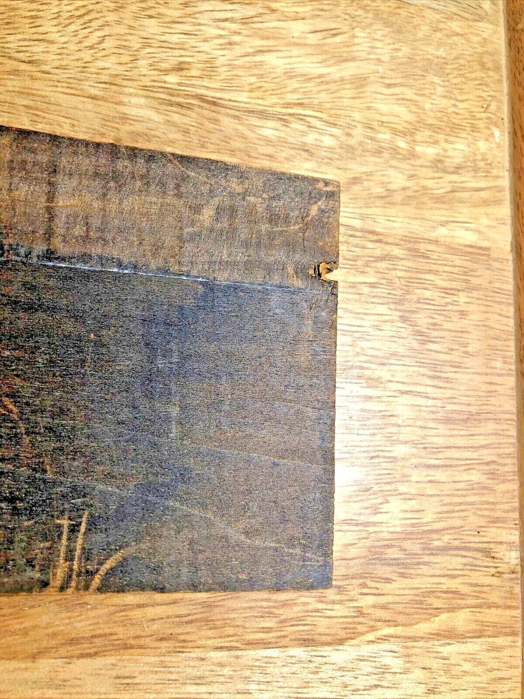 Old Sessions Clock Bottom Back Board 12 5/16 Inches X  3 3/16 Inches  (LL5123)
