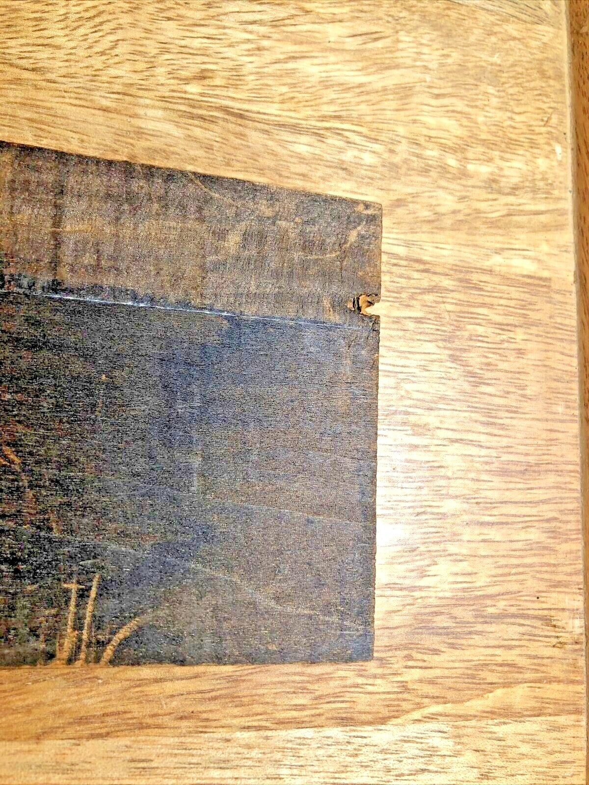Old Sessions Clock Bottom Back Board 12 5/16 Inches X  3 3/16 Inches  (LL5123)