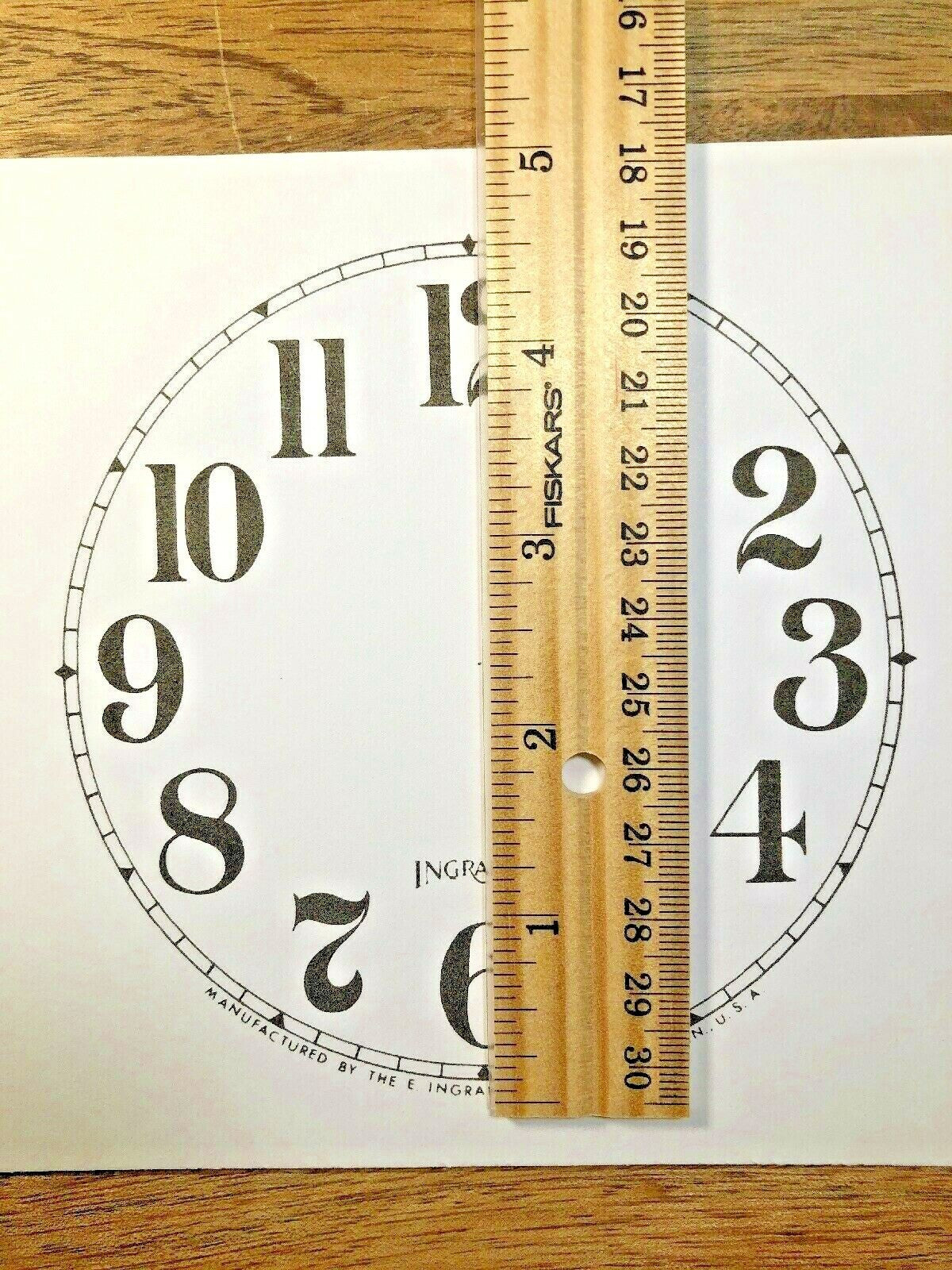 4 1/2" Ingraham Clock Paper Dial, Arabic Numeral            (Lot 192)