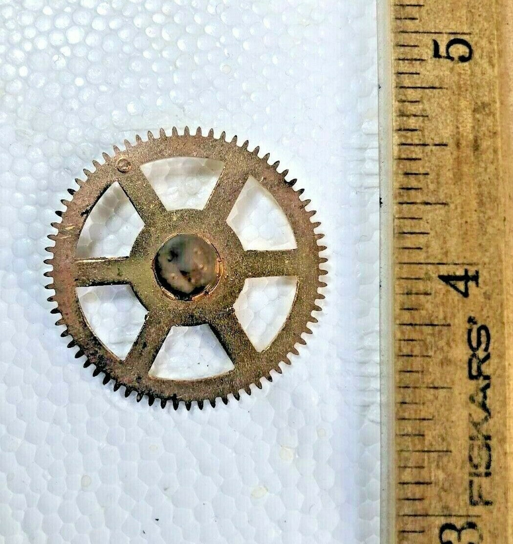 Old Solid Back Waterbury Clock Movement Warning Wheel (See Pics to ID) (K6537)