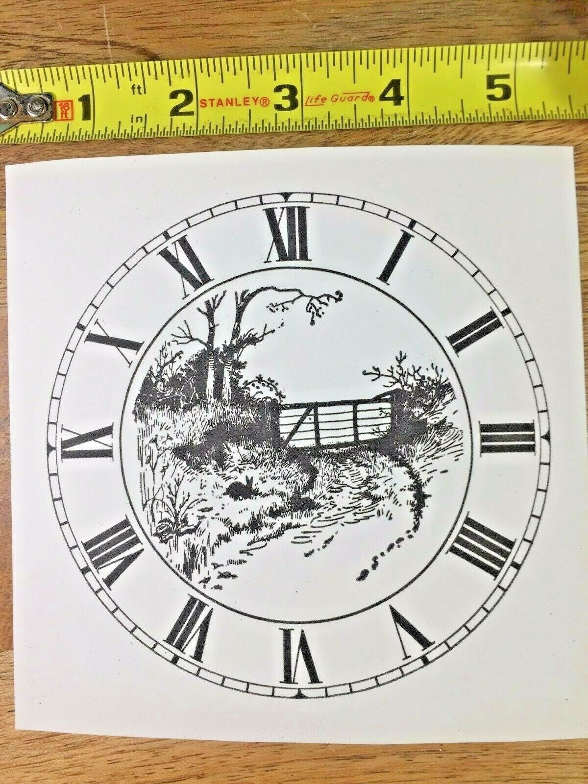 "Old Gate" 5 Inch Paper Clock Dial, Roman Numeral     (Lot 159)