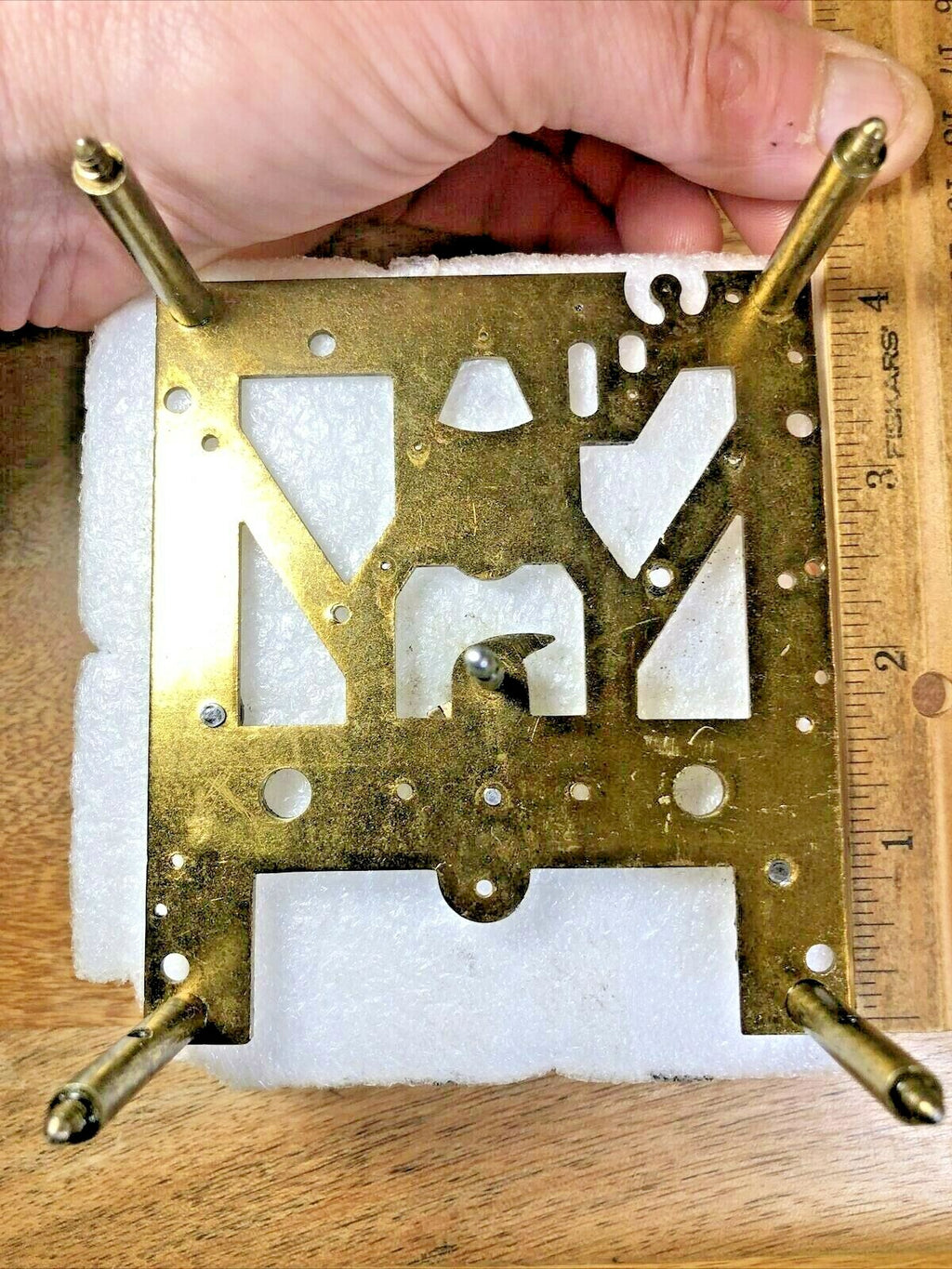 Old Mauthe Clock Movement Front Plate (Pivots Look Good) (K7068)