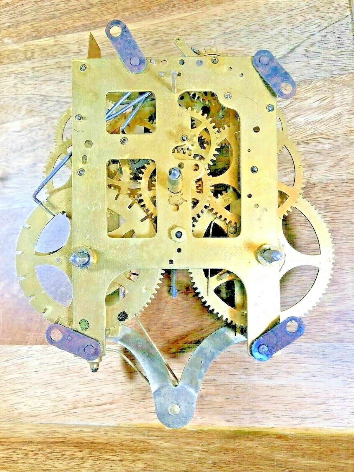 Gilbert 8 Day Clock Movement (Stamped 23)  Strike Side 2nd Wheel      (K5633)