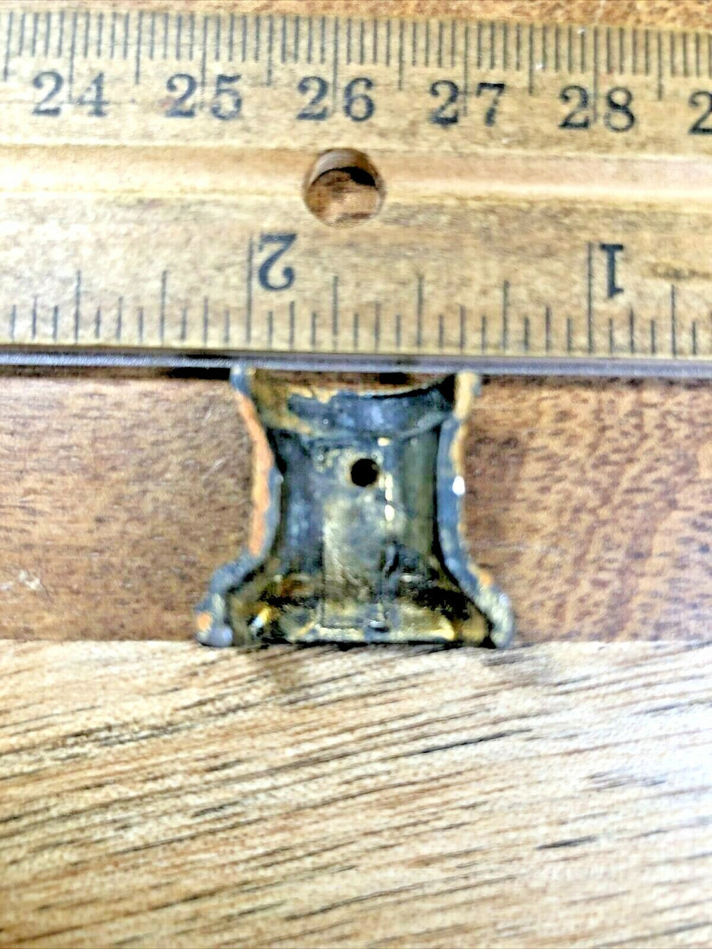 Antique Black Mantel Clock Column Bottom          (K6945)