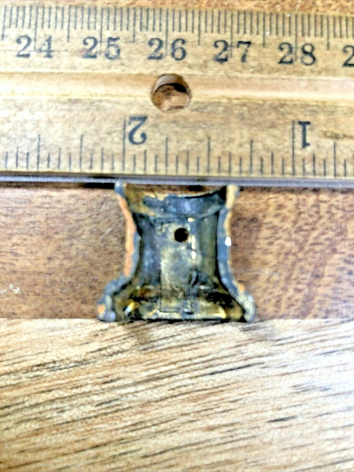 Antique Black Mantel Clock Column Bottom          (K6945)