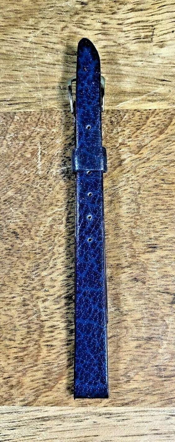 Vintage Speidel (NIB) Blue & Silver Watch Band Calf Leather (Bison Glace) K6247