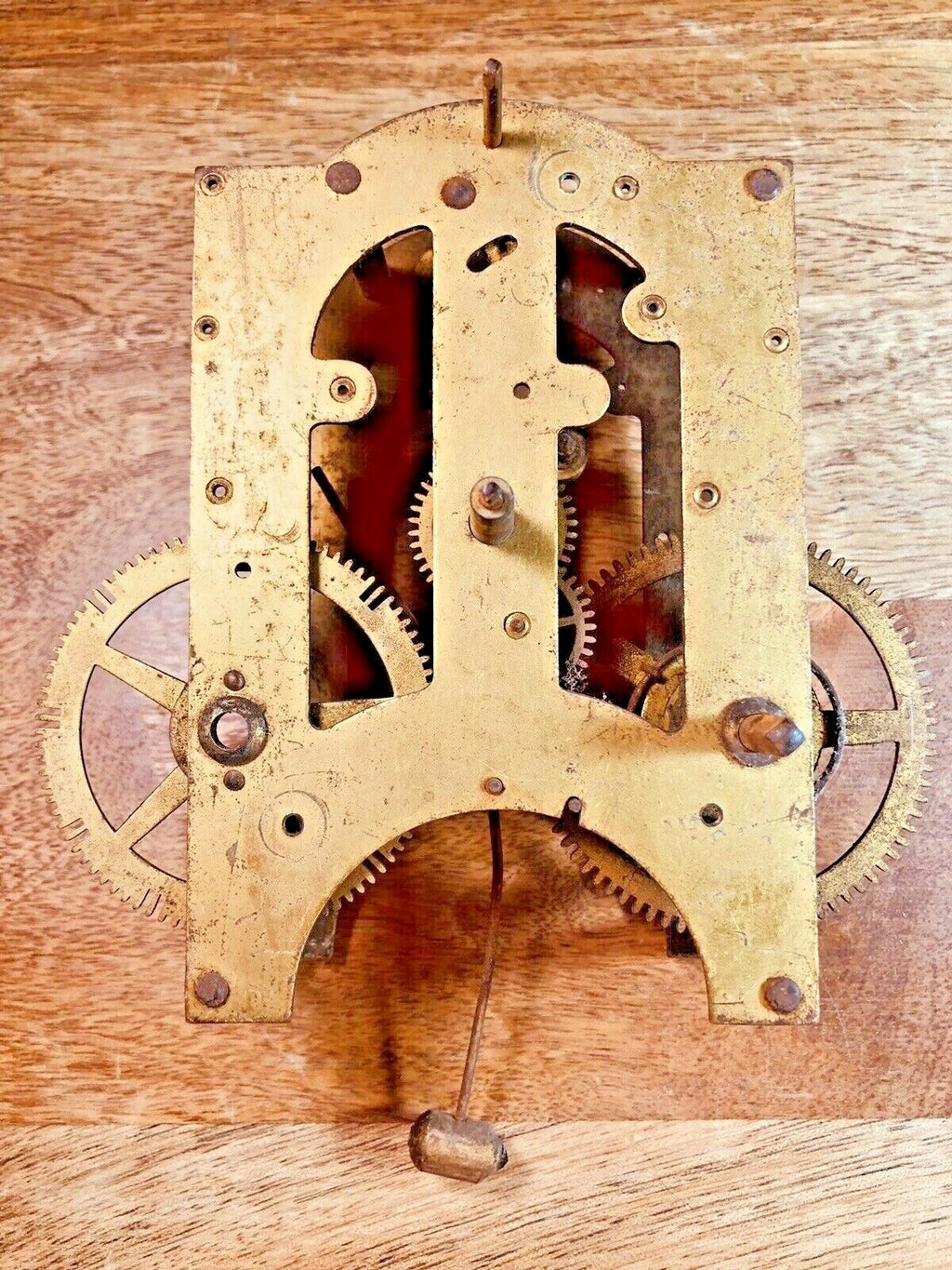 Old Ansonia Clock Movement Back Plate (Pivots Look Good)       (K7486)
