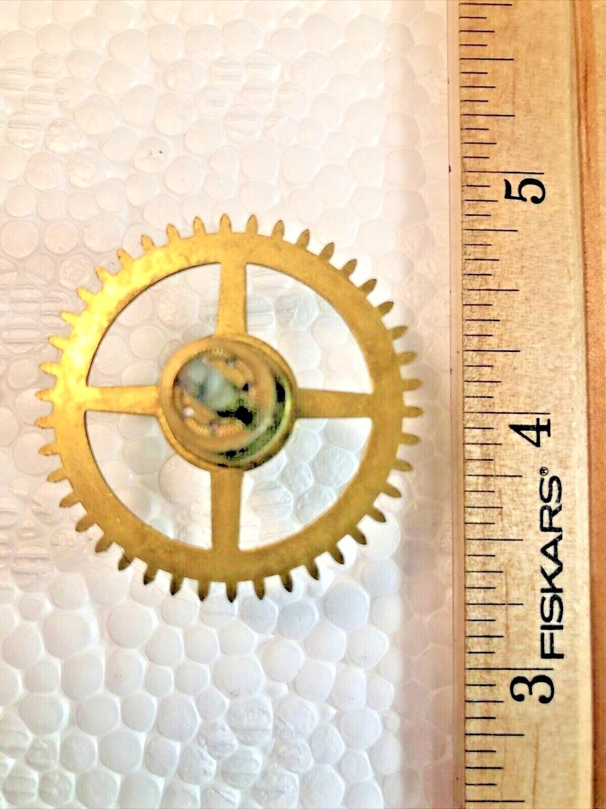 Old Ingraham (Stamped 7 01) Clock Time Side 4th Wheel (See Pics To ID) (K7260)