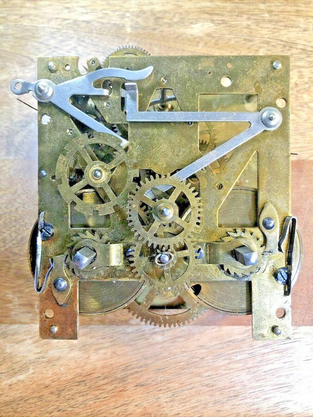 Old Mauthe Clock Movement Time Side 4th Wheel (See Pics to ID Movement) (K7058)
