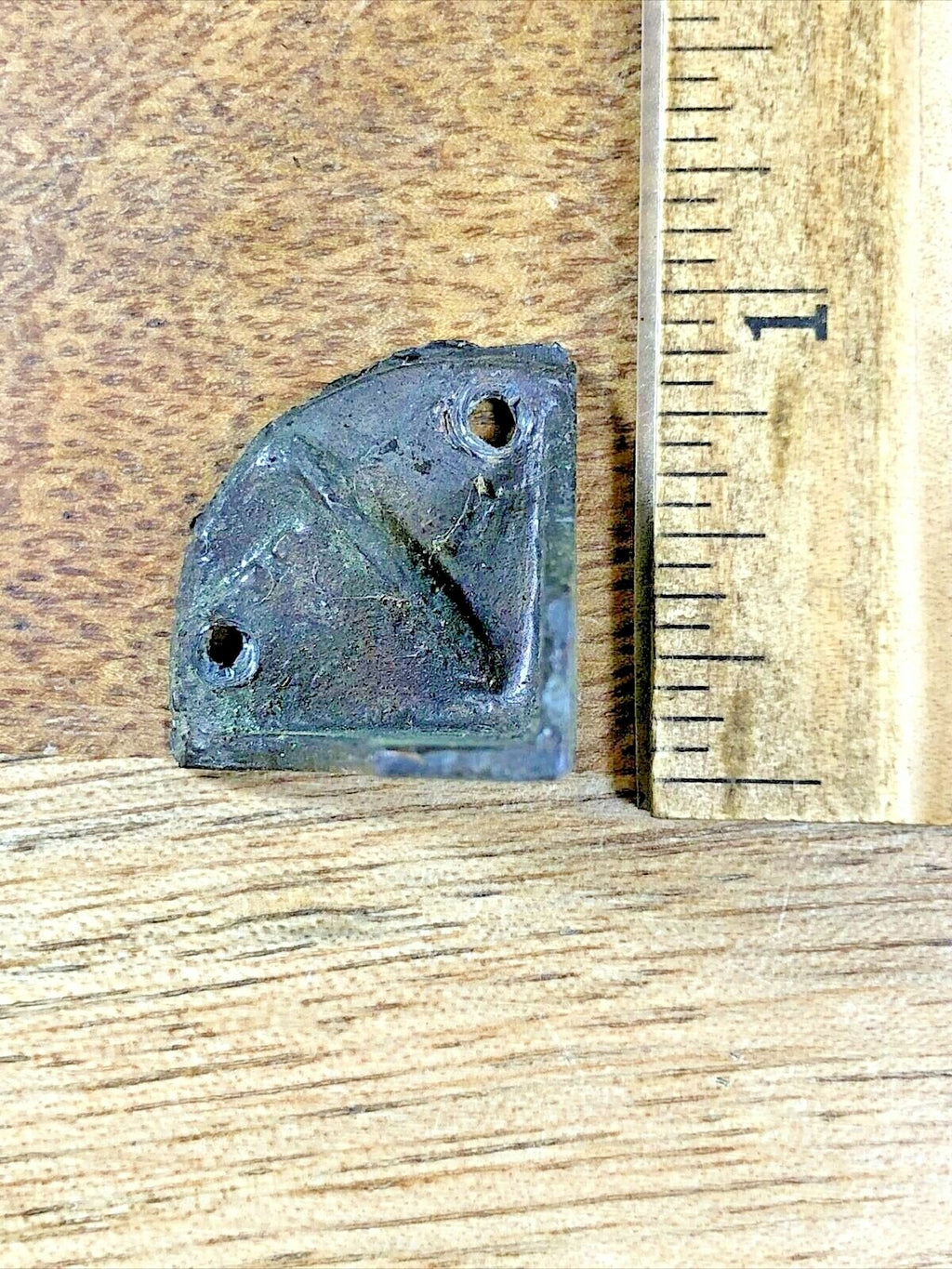 Old Black Mantel Clock Case Back Foot (K6163)