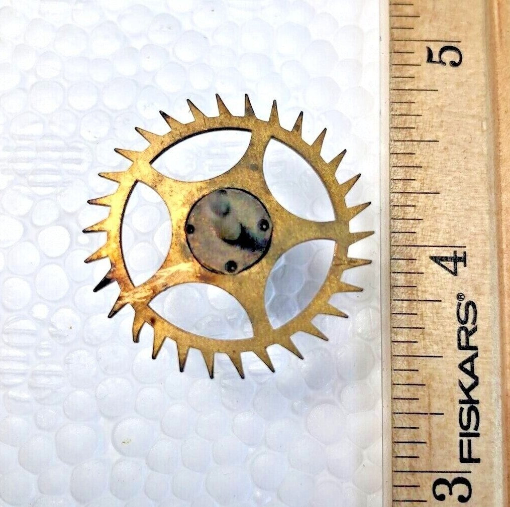 Gilbert Clock Movement (Stamped 1904)  Escape Wheel (See Pics to ID)   (K7328)